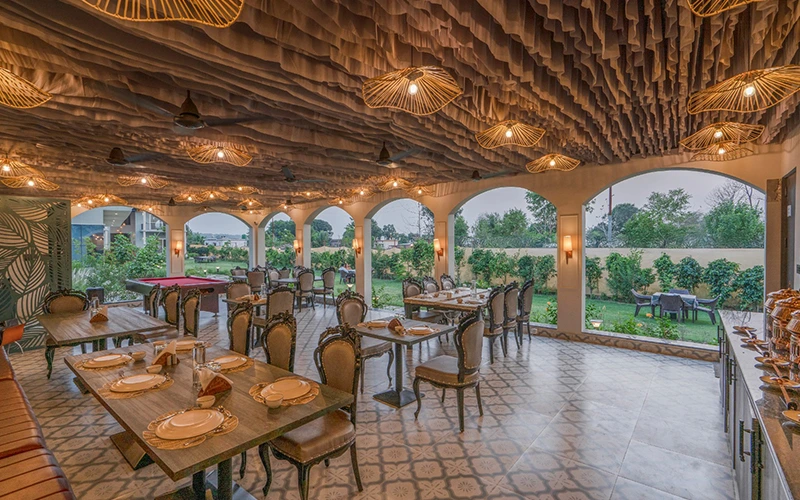 Srina Vilas resort dining experience in Jim Corbett
