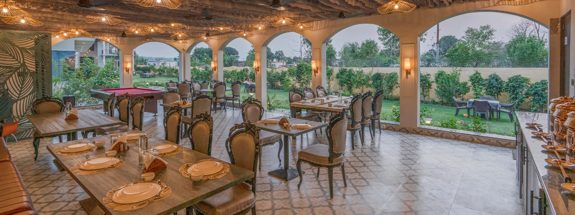 Wildlife resort in Corbett with luxury dining at Srina Vilas